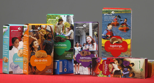Al Hartmann  |  The Salt Lake Tribune
Girl Scout cookies will have a new twist this year: they'll come in redesigned boxes, which had been unchanged since 1999.