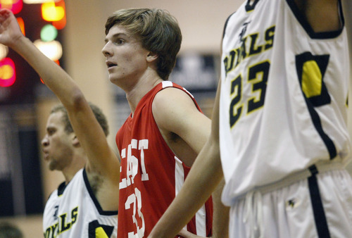 Chris Detrick  |  The Salt Lake Tribune
East's Mitch Grant (33) during the game at Roy High School Friday January 4, 2013.