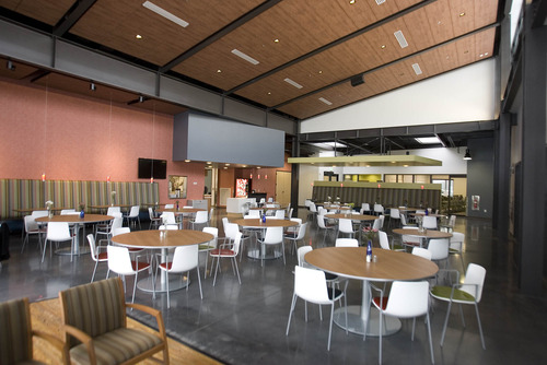 Paul Fraughton  |   Salt Lake Tribune
The dining area at the new senior center in Draper.
 Monday, January 7, 2013