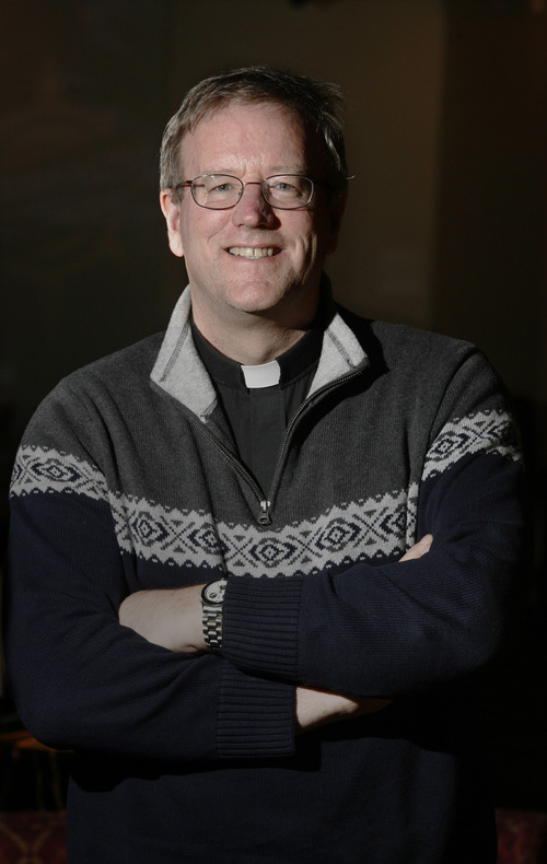 Rick Egan  | The Salt Lake Tribune 
The Rev. Robert Barron, a Chicago area Catholic priest and prominent theologian who visited Salt Lake City to speak at a conference, says the beauty of faith can bring people back to God. Wednesday, January 9, 2013.