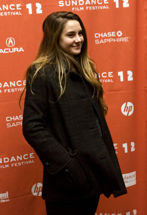 Kim Raff |The Salt Lake Tribune
Actress Shailene Woodley, star of the Decendents, on the red carpet before the premiere of "Celeste and Jesse Forever" at the Eccles Center during the Sundance Film Festival in Park City, Utah on January 20, 2012.