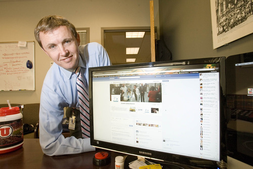 Paul Fraughton  |  Salt Lake Tribune
Director of Communications and Community Outreach for the Granite School District, Ben Horsley with his Facebook page.