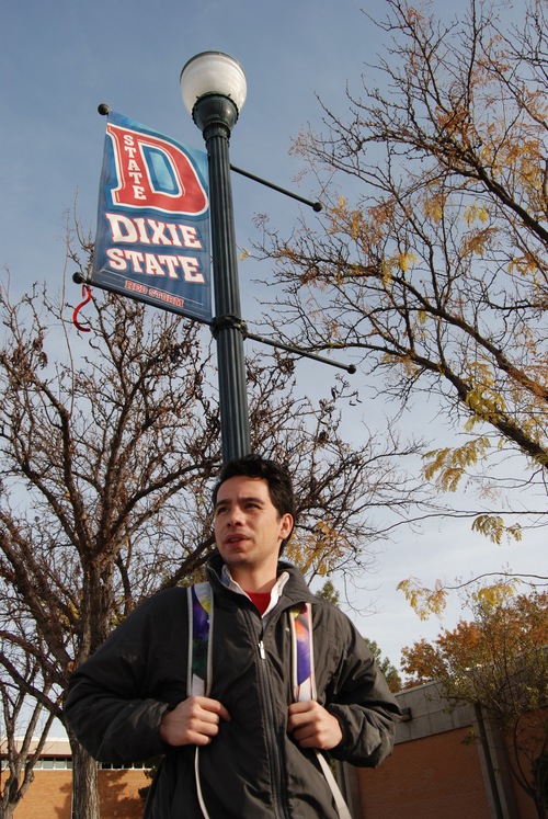 Brian Maffly | The Salt Lake Tribune
Brody Mikesell, Dixie State College's student president, supports dropping the word Dixie from the school's name as it transitions to a university.