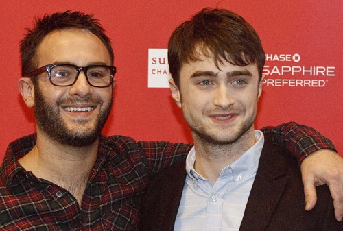 Leah Hogsten  |  The Salt Lake Tribune
Director John Krokidas and Daniel Radcliffe pose for pictures before the premiere of "Kill Your Darlings" at The Eccles Theatre screening venue during the 2013 Sundance Film Festival, Friday January 18, 2013.