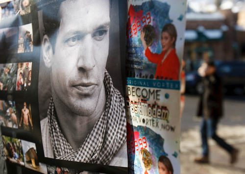 Trent Nelson  |  The Salt Lake Tribune
Fliers and postcards on display on Park City's Main Street on the opening day of the Sundance Film Festival on Thursday, Jan. 17, 2013.