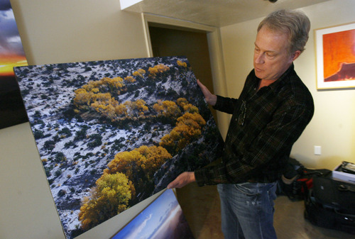 Francisco Kjolseth  |  The Salt Lake Tribune
Eric Temple, owner of Highway 89 Media, a video production company in South Ogden talks about one of his landscape photographs which he enjoys doing on the side. Temple moved his business to Utah from Maryland about 1.5 years ago. While he's disgusted with the gridlock in Washington and the possible effect on the economy, he's optimistic about his company's prospects for 2013.