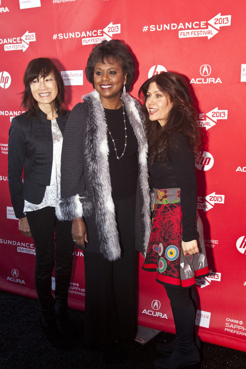 Chris Detrick  |  The Salt Lake Tribune
Director Freida Lee Mock, Anita Hill and Composer Lili Haydn poses for pictures before the premiere of 'Anita' during the 2013 Sundance Film Festival in Park City, Utah Saturday January 19, 2013