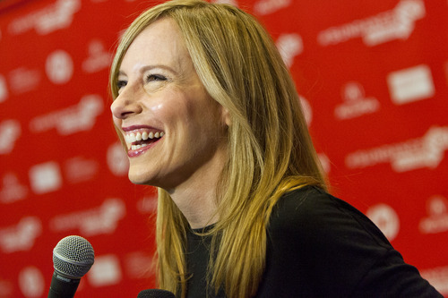 Chris Detrick  |  The Salt Lake Tribune
Actress Amy Ryan talks to reporters before the world premiere of 'Breathe In' during the 2013 Sundance Film Festival in Park City, Utah Saturday January 19, 2013