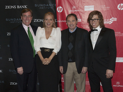 Steve Griffin | The Salt Lake Tribune


Kevin Pearce, right,  and director Lucy Walker are joined by Zions Bank president Scott Anderson, left, and Utah governor Gary Herbert at the red-carpet premiere of "The Crash Reel," at the Rose Wagner Performing Arts Center Friday January 18, 2013 in Salt Lake City, Utah. The movie is a documentary about former Utah snowboarder Kevin Pearce, who suffered brain injury in a crash.  Steve Griffin  |  The Salt Lake Tribune