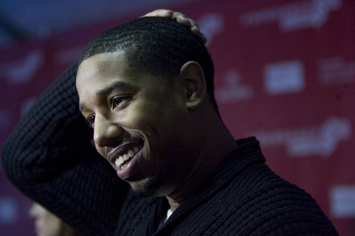 Kim Raff  |  The Salt Lake Tribune
Actor Michael B. Jordan gives an interview on the red carpet for the premiere of "Fruitvale" at the Marc Theater during the Sundance Film Festival in Park City on January 19, 2013.