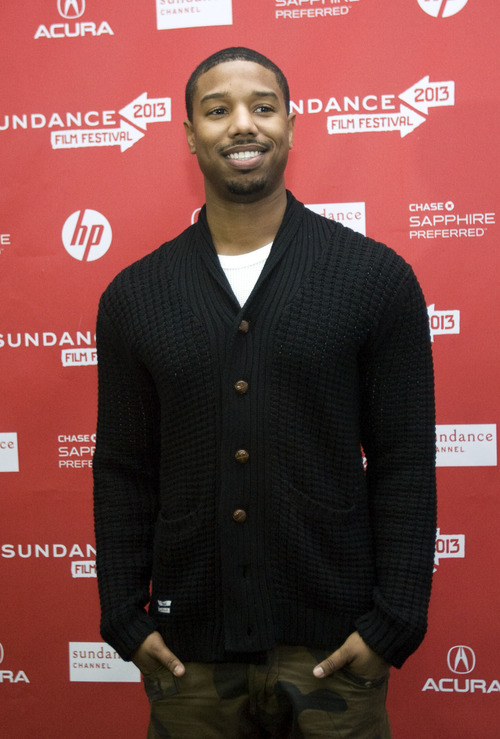 Kim Raff  |  The Salt Lake Tribune
Actor Michael B. Jordan is photographed on the red carpet for the premiere of "Fruitvale" at the Marc Theater during the Sundance Film Festival in Park City on January 19, 2013.
