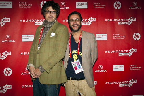 Chris Detrick  |  The Salt Lake Tribune
Executive Producer Martin Herring and Editor Esteban Uyarra pose for pictures before the premiere of 'Pussy Riot: A Punk Prayer' during the 2013 Sundance Film Festival in Park City, Utah Friday January 18, 2013
