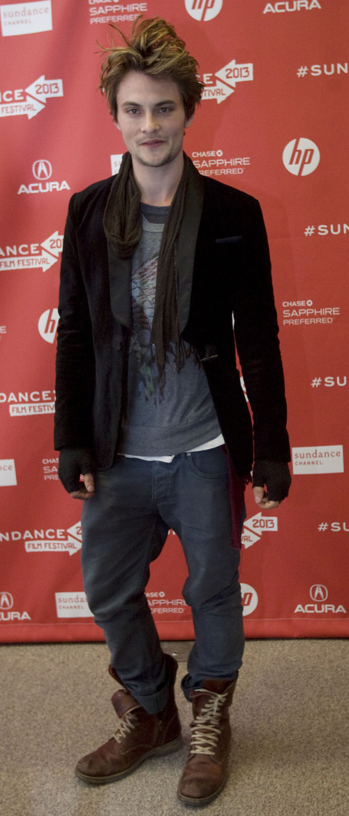 Kim Raff  |  The Salt Lake Tribune
Actor Shiloh Fernandez is photographed on the red carpet for the premiere screening of "The East" at the Eccles Theatre during the Sundance Film Festival in Park City on January 20, 2013.