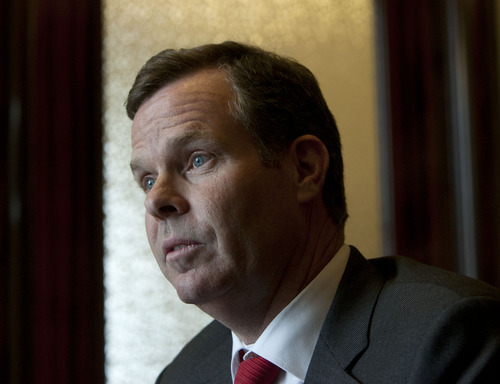 Steve Griffin | The Salt Lake Tribune


John Swallow, Chief Deputy Utah Attorney General, and newly elected Utah Attorney General, in the attorney general's offices at the Utah State Capitol Building in Salt Lake City, on Dec. 3, 2012. Swallow intends to follow Mark Shurtleff's policies toward polygamy. Sexual abuse and fraud will be prosecuted, but not bigamy itself.