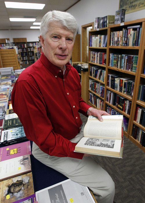 Al Hartmann  |  The Salt Lake Tribune
Benchmark Books, which specializes in LDS books and western United States authors, has turned 25. The owner, Curt Bench, above, had a thriving business when the Mark Hofmann case changed everything. A lover of rare Mormon books, Bench had to start over, opening his own store.