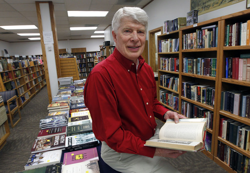 Al Hartmann  |  The Salt Lake Tribune
Benchmark Books, which specializes in LDS books and western United States authors, has turned 25. The owner, Curt Bench, above, had a thriving business when the Mark Hofmann case changed everything. A lover of rare Mormon books, Bench had to start over, opening his own store.
