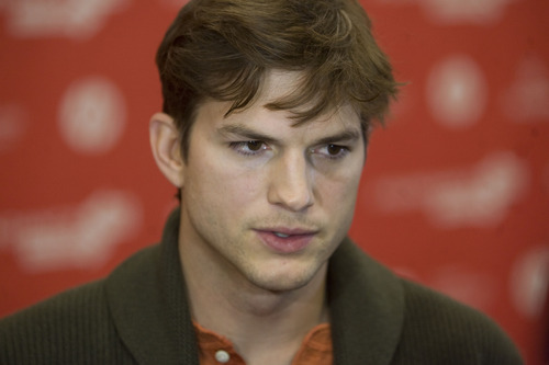 Kim Raff  |  The Salt Lake Tribune
Actor Ashton Kutcher, playing the role of Steve Jobs, is interviewed on the red carpet for the premiere of  "jOBS" at the Eccles Theatre during the Sundance Film Festival in Park City on January 25, 2013.
