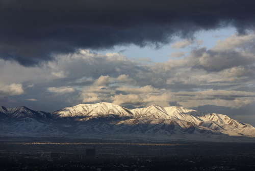 Scott Sommerdorf  |  The Salt Lake Tribune
Utahns could breathe fresh air and finally see the mountains that ring Salt Lake City Sunday morning,  January 27, 2013. But by early afternoon, a new snowstorm had arrived on the Wasatch Front.