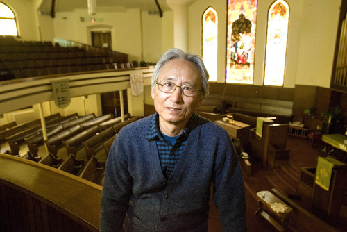 Paul Fraughton  |  The Salt Lake Tribune
The Rev. Eun-Sang Lee of Salt Lake City's First United Methodist Church on the corner of 200 South and 200 East.
 Tuesday, January 15, 2013