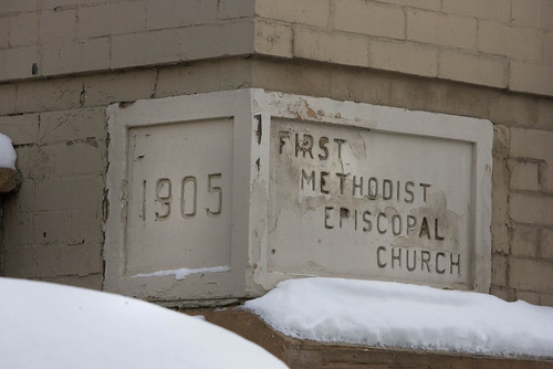 Paul Fraughton  |  The Salt Lake Tribune
Salt Lake City's First United Methodist Church on the corner of 200 South and 200 East.
 Tuesday, January 15, 2013