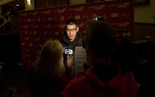 Kim Raff  |  The Salt Lake Tribune
Jeremy Lin answers questions from the media following the last screening of the documentary "Linsanity" at the Rose Wagner Center during the Sundance Film Festival in Salt Lake City on January 27, 2013.