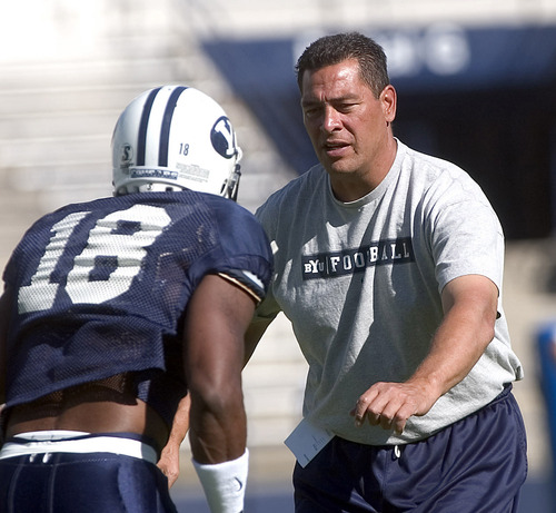 Al Hartmann | The Salt Lake Tribune
BYU offensive coordinator Robert Anae is among Polynesian athletes with ties to Utah who have had a major impact on football in the state.