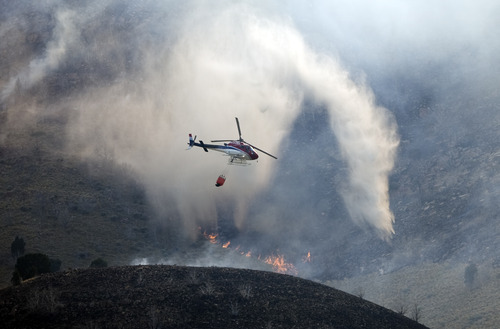 Kim Raff  |  The Salt Lake Tribune
View of Dump Fire in Saratoga Springs-Eagle Mountain area in Saratoga Springs, Utah on June 22, 2012.