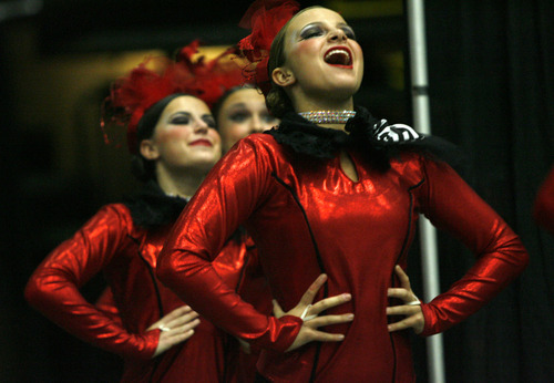Rick Egan  | The Salt Lake Tribune 

The Brighton high school drill team performs in the 5A State Drill Championships, at  the UCCU Center in Orem, Friday, February 1, 2013.
