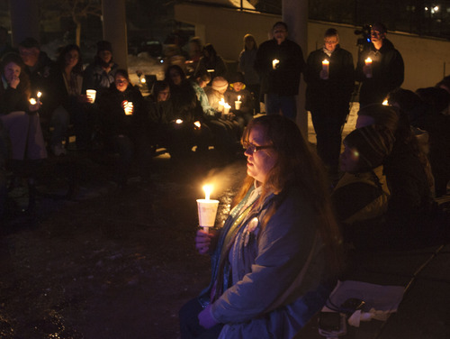 Steve Griffin | The Salt Lake Tribune


 Kiirsi Hellewell, a close friend of Susan Powell, holds a candle as she listens to a song during a vigil for Powell and her sons, Charlie and Braden Powell, at West View Park in West Valley City, Utah Tuesday February 5, 2013. The vigil was to commemorate the one year anniversary of the boy's death.