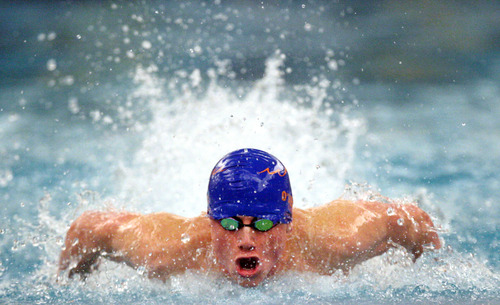 Steve Griffin | The Salt Lake Tribune


Mountain Crest High School senior Sean O'Very takes a breath as he swims the butterfly leg in the 200 IM during the 4A state swim meet at BYU in Provo, Utah Friday February 8, 2013.