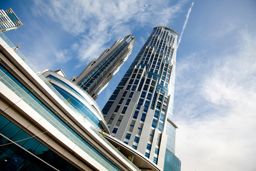 The JW Marriott Marquis Dubai hotel is seen in this handout photo taken in Dubai, United Arab Emirates, on Wednesday, Feb. 8, 2012, and released to the media on Tuesday, May 1, 2012.  Joanne Cole/Ugly Duckling Photography via Bloomberg