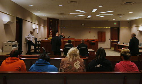 Rick Egan  | The Salt Lake Tribune 

Judge Larry A. Steele presides in the juvenile court room in Vernal, Thursday, January 31, 2013. The juvenile court in Uintah, Duchesne, and Daggett counties is operating at more than 190 percent of what the appropriate case load should be.
