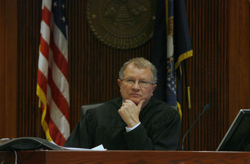 Rick Egan  | The Salt Lake Tribune 

Judge Larry A. Steele presides in the juvenile court room in Vernal, Thursday, January 31, 2013. The juvenile court in Uintah, Duchesne, and Daggett counties is operating at more than 190 percent of what the appropriate case load should be.