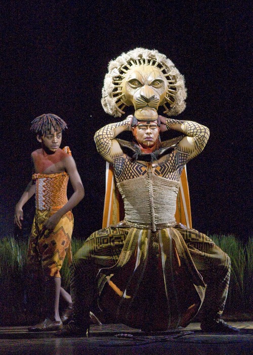 Paul Fraughton  |  The Salt Lake Tribune
 Jerome Stephens Jr. as Young Simba and Dionne Randolph as Mufasa in The Lion King playing at Salt Lake City's Capitol Theater.Salt Lake City  Friday, August 13, 2010
