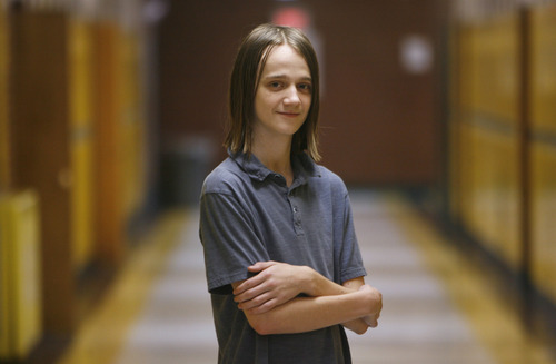 Francisco Kjolseth  |  The Salt Lake Tribune
Pacian Garrett, 14, a student at Kearns Junior High was one of six winners in the state to win an essay contest about MLK, Jr.
