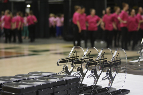 Anna Gedal | Special to The Tribune
The awards are displayed at the All State Drill competition held Feb. 1 and 2 at Utah Valley University.