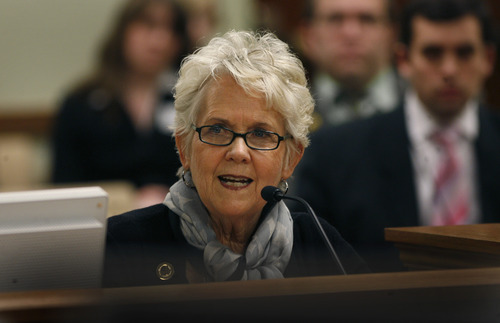 Tribune file photo
"This is a parents' rights bill. It's not a gun bill," says Rep. Carol Spackman
Moss, D-Holladay.