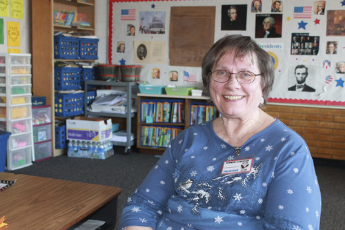 Rinna Waddhany | Special to The Tribune
Carol Flannery was surprised to learn she had won the Murray Education Foundation's Pinnacle Awards for her volunteer work for the past seven years at Viewmont Elementary.