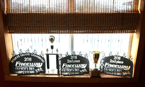 Rick Egan  | The Salt Lake Tribune 

Awards from BBQ contests, at Richard's Round Up BBQ on Main Street in Grantsville.