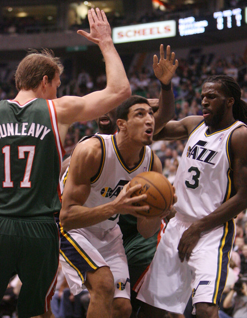 Steve Griffin | The Salt Lake Tribune


Utah's Enes Kanter goes tot he basket after ripping down an offensive rebound during first half action in the Utah Jazz versus the Milwaukee Bucks basketball game at EnergySolutions Arena in Salt Lake City, Utah Wednesday February 6, 2013.