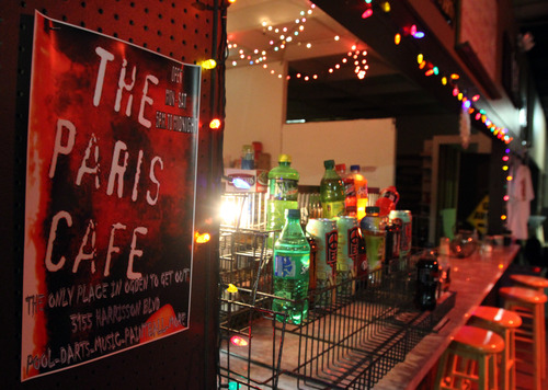 Rick Egan  | The Salt Lake Tribune 
The Paris Cafe is empty on a recent Saturday night, because live music is not allowed in the Ogden strip mall on Harrison Blvd.