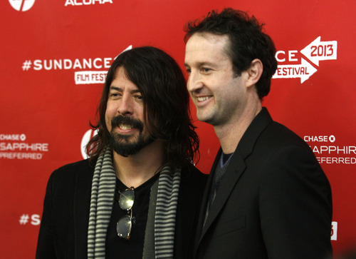 Rick Egan  | The Salt Lake Tribune 

Dave Grohl and Trevor Groth at the world premiere of "Sound City" at the Marc in Park City on Jan. 18, 2013.