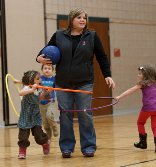 Trent Nelson  |  The Salt Lake Tribune
Breanna Tolman monitors playtime during a support group in January for parents of autistic kids run by the Granite School District at Whittier Elementary School in West Valley City.