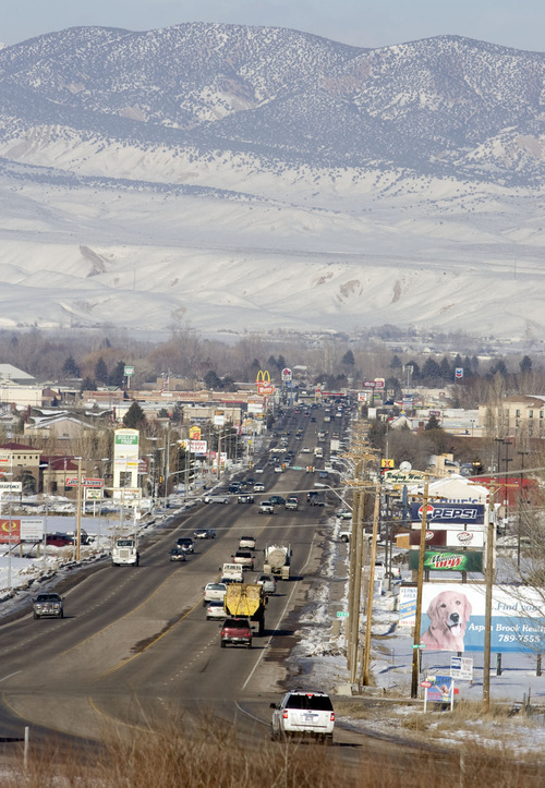 Steve Griffin  |  Tribune file photo
 
Downtown Vernal, in eastern Utah, is sometimes busier than Provo -- with traffic congestion and motels with 'no vacancy' signs. The U.S. Census Bureau in a new report says Vernal is the fifth fastest-growing "micropolitan" area in the nation.