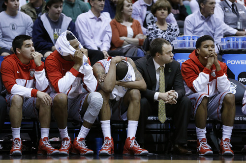 Chris Detrick  |  The Salt Lake Tribune
New Mexico Lobos bench during the NCAA tournament at EnergySolutions Arena Thursday March 21, 2013.  Harvard won the game 68-62.