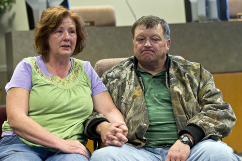 Chris Detrick  |  The Salt Lake Tribune
Julie and Derk Jones talk about their son, Elam Jones, in Huntington Saturday March 23, 2013.  Elam Jones, 29, was killed in a roof collapse at the Rhino Mine near the mouth of Huntington Canyon in Emery County.