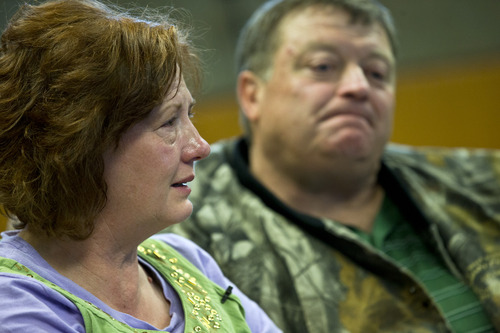 Chris Detrick  |  The Salt Lake Tribune
Julie and Derk Jones talk about their son, Elam Jones, in Huntington Saturday March 23, 2013.  Elam Jones, 29, was killed when a roof collapsed at the Rhino Mine near the mouth of Huntington Canyon in Emery County.
