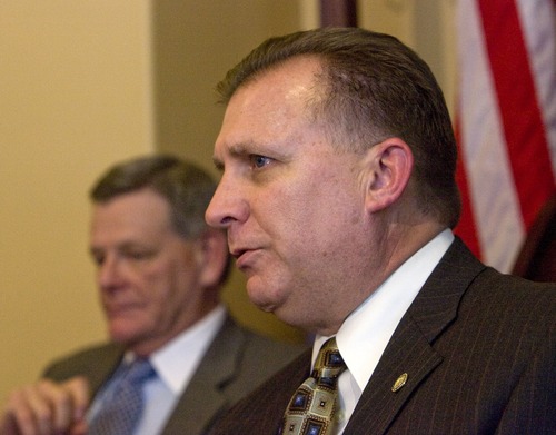Tribune file photo
Sen. Curt Bramble, R-Provo, seen in this file photo from January 2013, supported a failed effort on March 23, 2013, to insert Utah Compact Language into the Utah County GOP party platform. But Bramble praised compromise language.