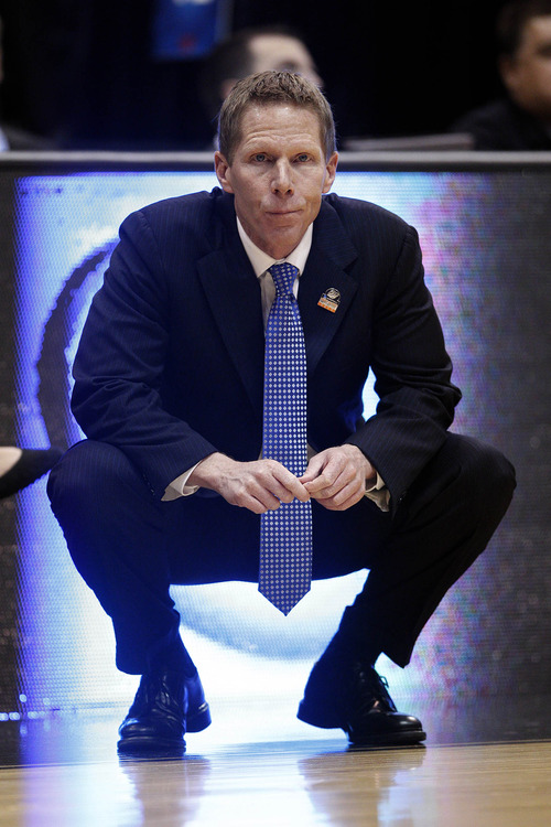 Trent Nelson  |  The Salt Lake Tribune

Gonzaga Bulldogs head coach Mark Few watches the game as the Bulldogs face the Shockers in the NCAA tournament at EnergySolutions Arena on Saturday, March 23, 2013.