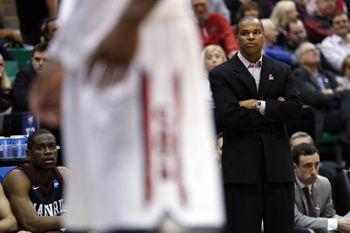 Trent Nelson  |  The Salt Lake Tribune

Harvard Crimson head coach Tommy Amaker watches as the Arizona Wildcats defeat his team in the NCAA tournament at EnergySolutions Arena on Saturday, March 23, 2013.